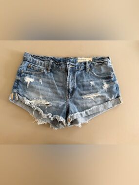 pistola Medium Wash Distressed Denim Cutoff Shorts